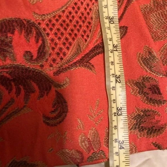 Alice + Olivia Mollie Fit and Flare Orange Brocade Floral Mini Dress Size 6 - Picture 9 of 11